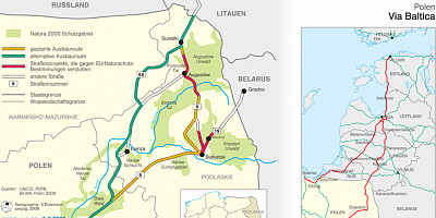 Karte: Polen: Via Baltica