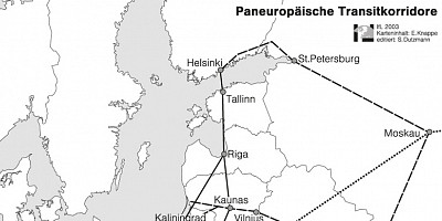 Karte: Paneuropäische Transitkorridore