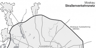 Karte: Moskau: Straßenverkehrsnetz