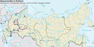 Karte: Russland: Wasserstraßen