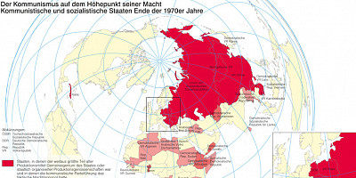 Karte: Der Kommunismus auf dem Höhepunkt seiner Macht