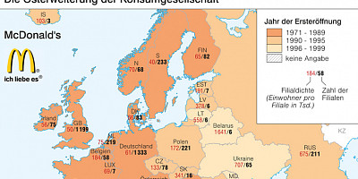 Karte: McDonald's in Europa