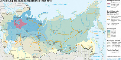 Karte: Das Russische Reich 1462–1917