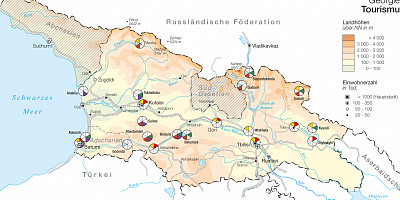 Karte: Georgien: Tourismus