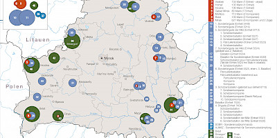 Karte: Belarus: Polizei- und Grenztruppen