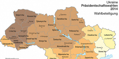 Karte: Ukraine: Präsidentschaftswahlen 2014