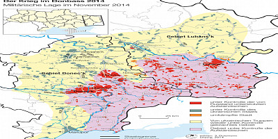 Karte: Ukraine: Der Krieg im Donbass – November 2014