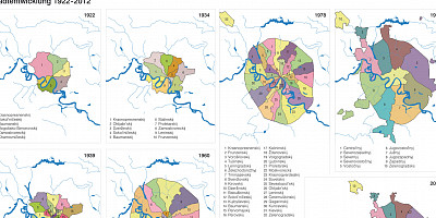 Karte: Moskau: Stadtentwicklung 1922-2012