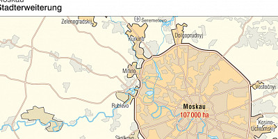 Karte: Moskau: Stadterweiterung
