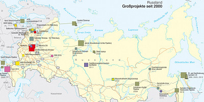 Karte: Russland: Großprojekte seit 2000