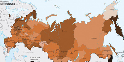 Karte: Russland: Motorisierung