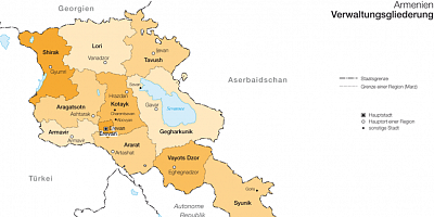 Karte: Armenien: Verwaltungsgliederung