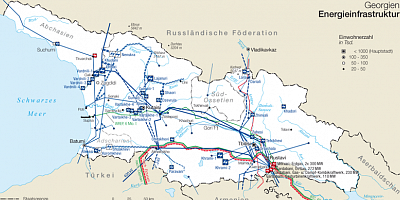 Karte: Georgien: Energieinfrastruktur